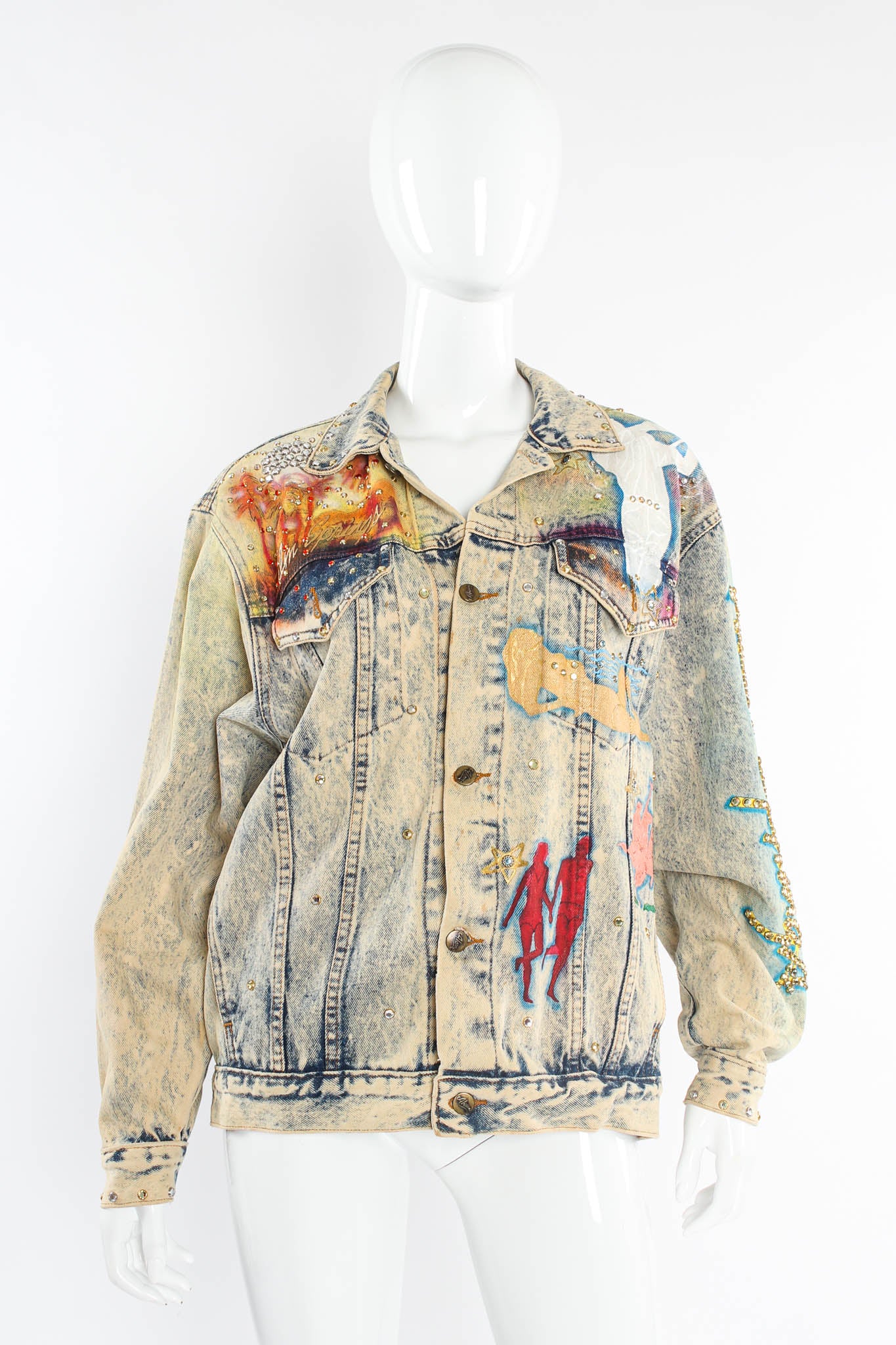 Vintage Tony Alamo Palm Springs Denim Jacket mannequin front @ Recess Los Angeles