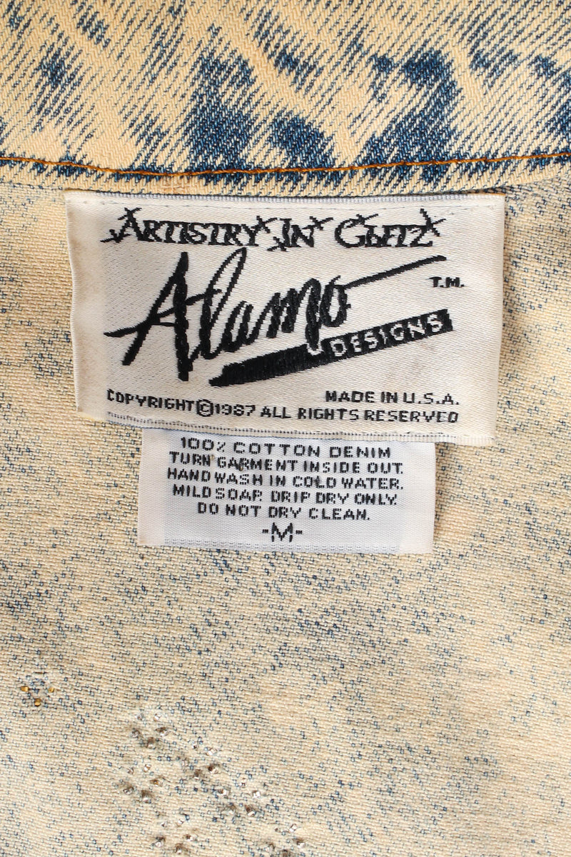 Vintage Tony Alamo Palm Springs Denim Jacket tag @ Recess Los Angeles