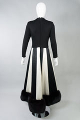 Travilla Inspired by Norman Norell Vintage Fur Stripe Dress