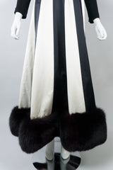 Travilla Inspired by Norman Norell Vintage Fur Stripe Dress