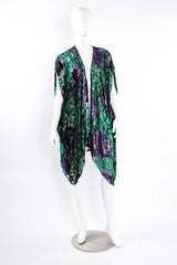 Vintage Travilla Sheer Floral Set duster cardigan front @ Recess LA