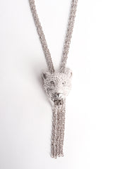 Vintage Trifari Sculpted Panther Tassel Pendant at Recess Los Angeles