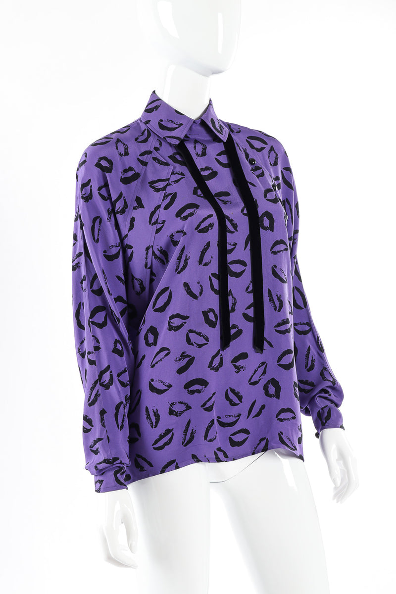 Lip blouse by Emanuel Ungaro mannequin three quarters  @recessla