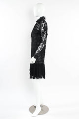 Vintage Emanuel Ungaro Sheer Floral Lace Dress mannequin side @ Recess Los Angeles