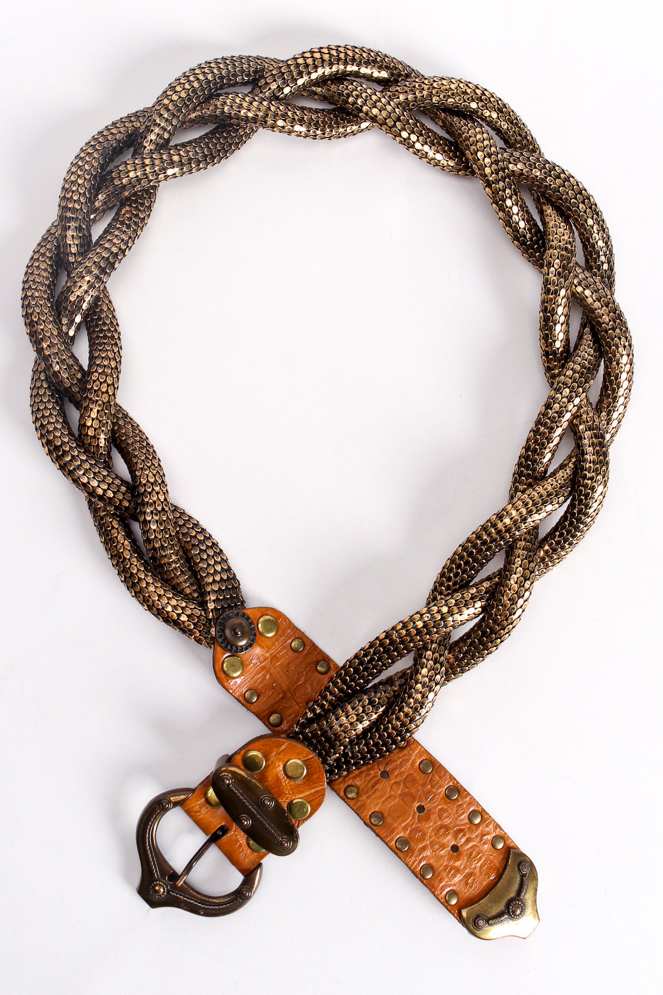 Vintage Usmeco Paris Braided Metal Mesh Belt at Recess Los Angeles