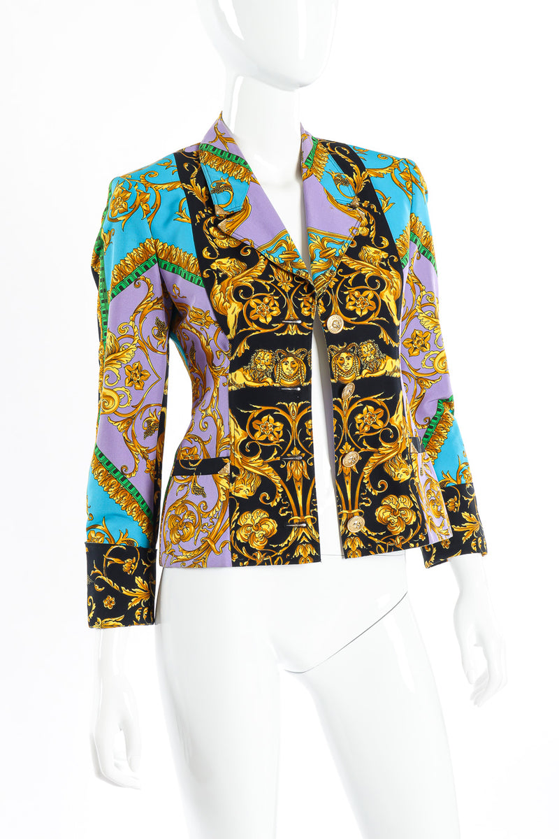 Lion brocade print blazer on mannequin @recessla