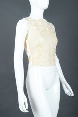 Vintage Valentino Embroidered Overlay Shell Top at Recess LA