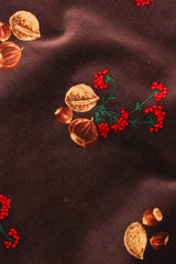 Vintage Valentino I.Magnin Chestnuts & Berries Top & Skirt Set velvet print @ Recess LA