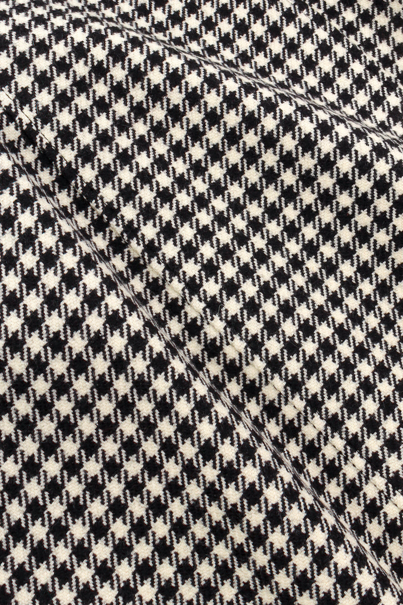 Vintage Valentino Double Lapel Houndstooth Coat fabric detail at Recess Los Angeles