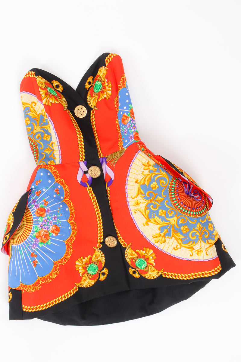 Vintage Gianni Versace SS 1991 I Ventagli Sculpted Mini Dress flat at Recess LA