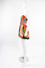 Vintage Gianni Versace SS 1991 I Ventagli Sculpted Mini Dress on mannequin side at Recess LA