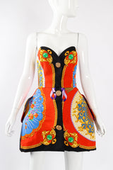 Vintage Gianni Versace SS 1991 I Ventagli Sculpted Mini Dress on mannequin front at Recess LA