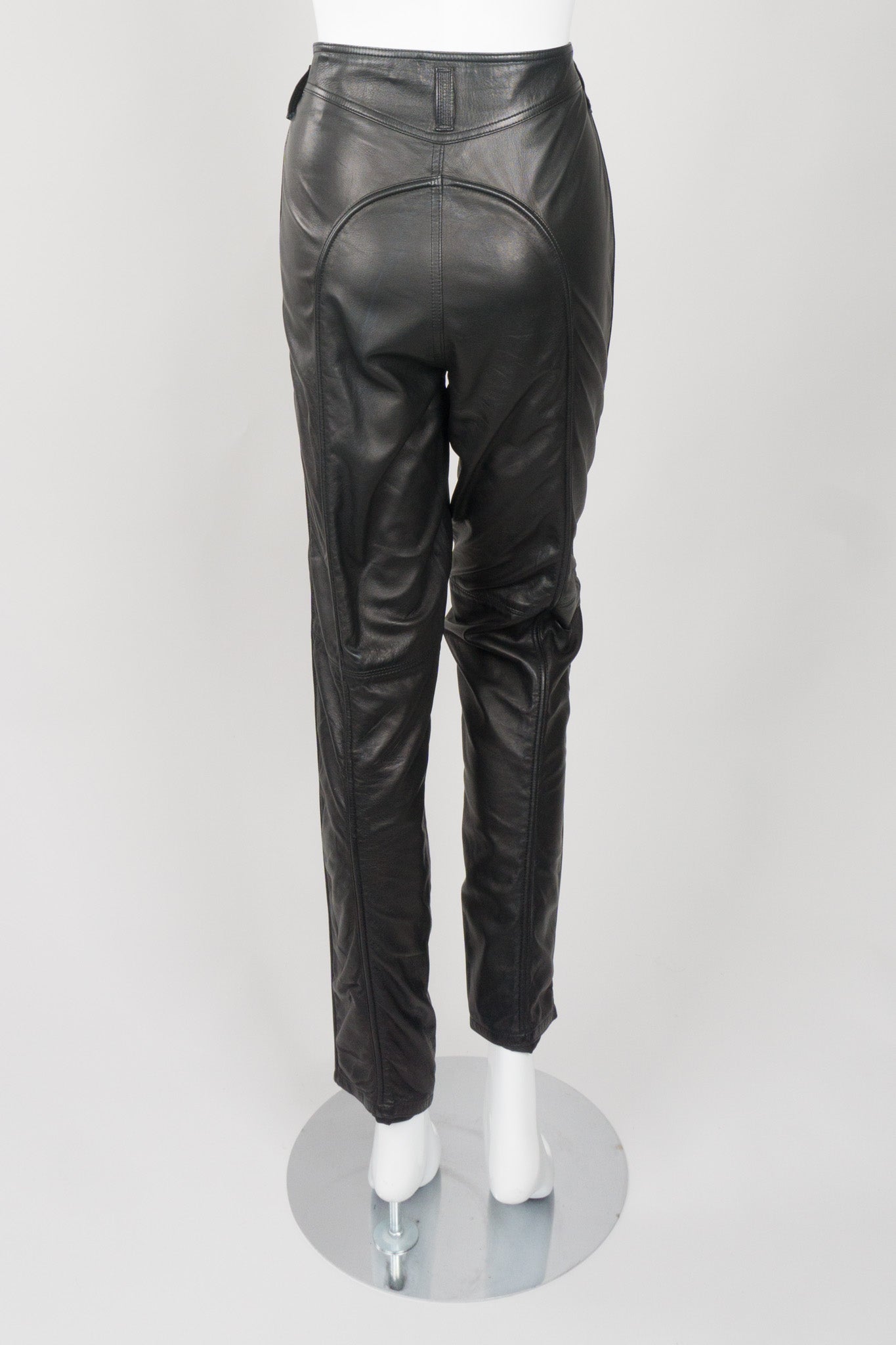 Gianni Versace Vintage Leather Moto Zipper Pant