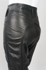 Gianni Versace Vintage Leather Moto Zipper Pant