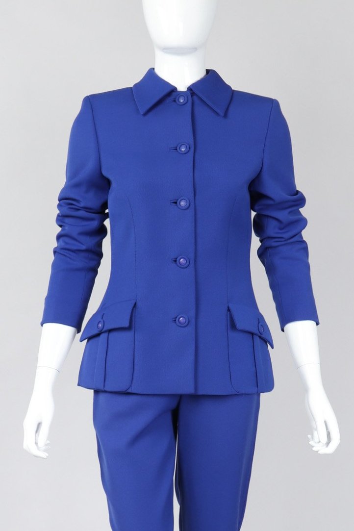 Recess Los Angeles Vintage Gianni Versace Majorelle Blue Jacket & Pant Suit