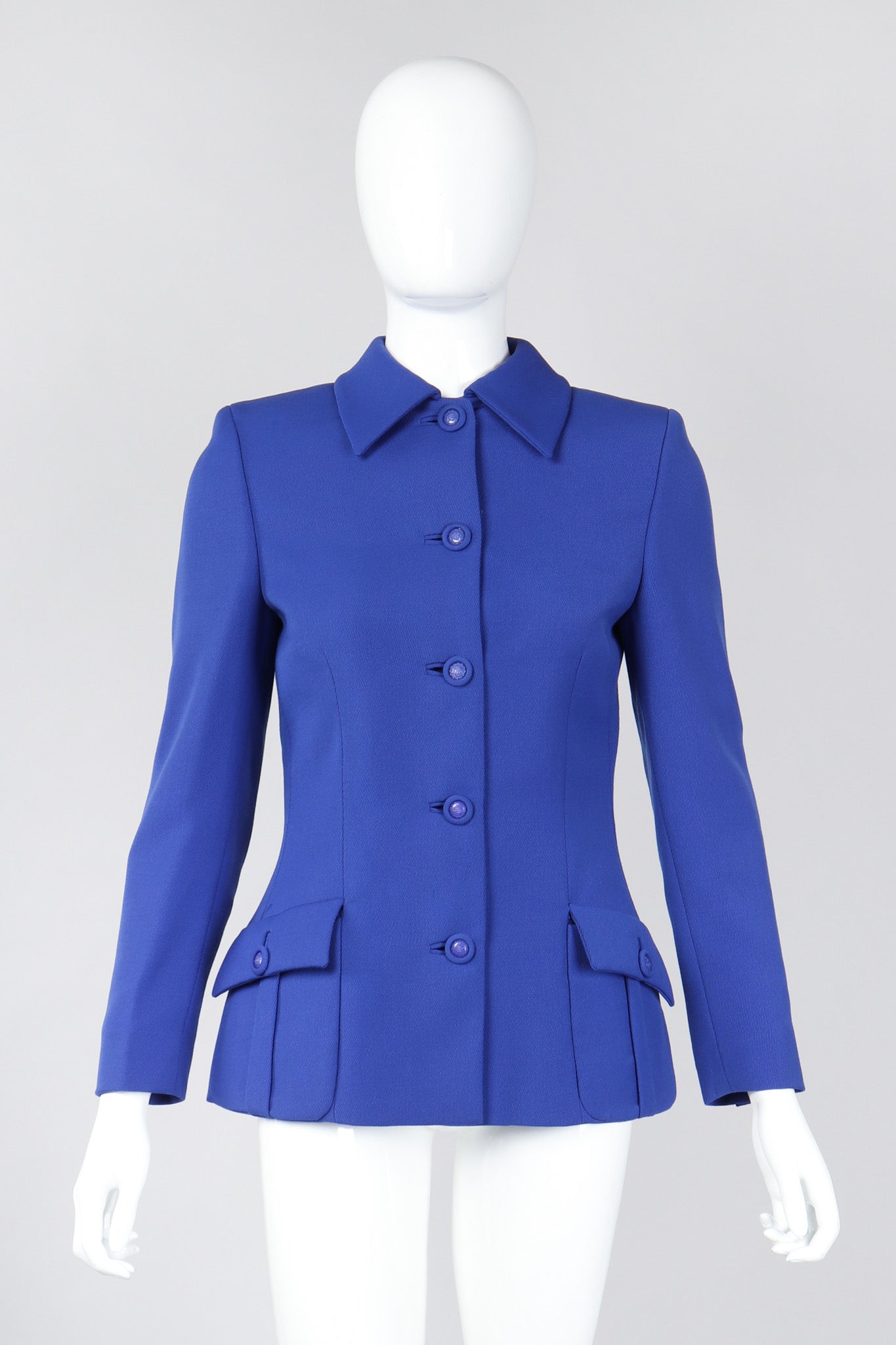 Recess Los Angeles Vintage Gianni Versace Majorelle Blue Jacket & Pant Suit