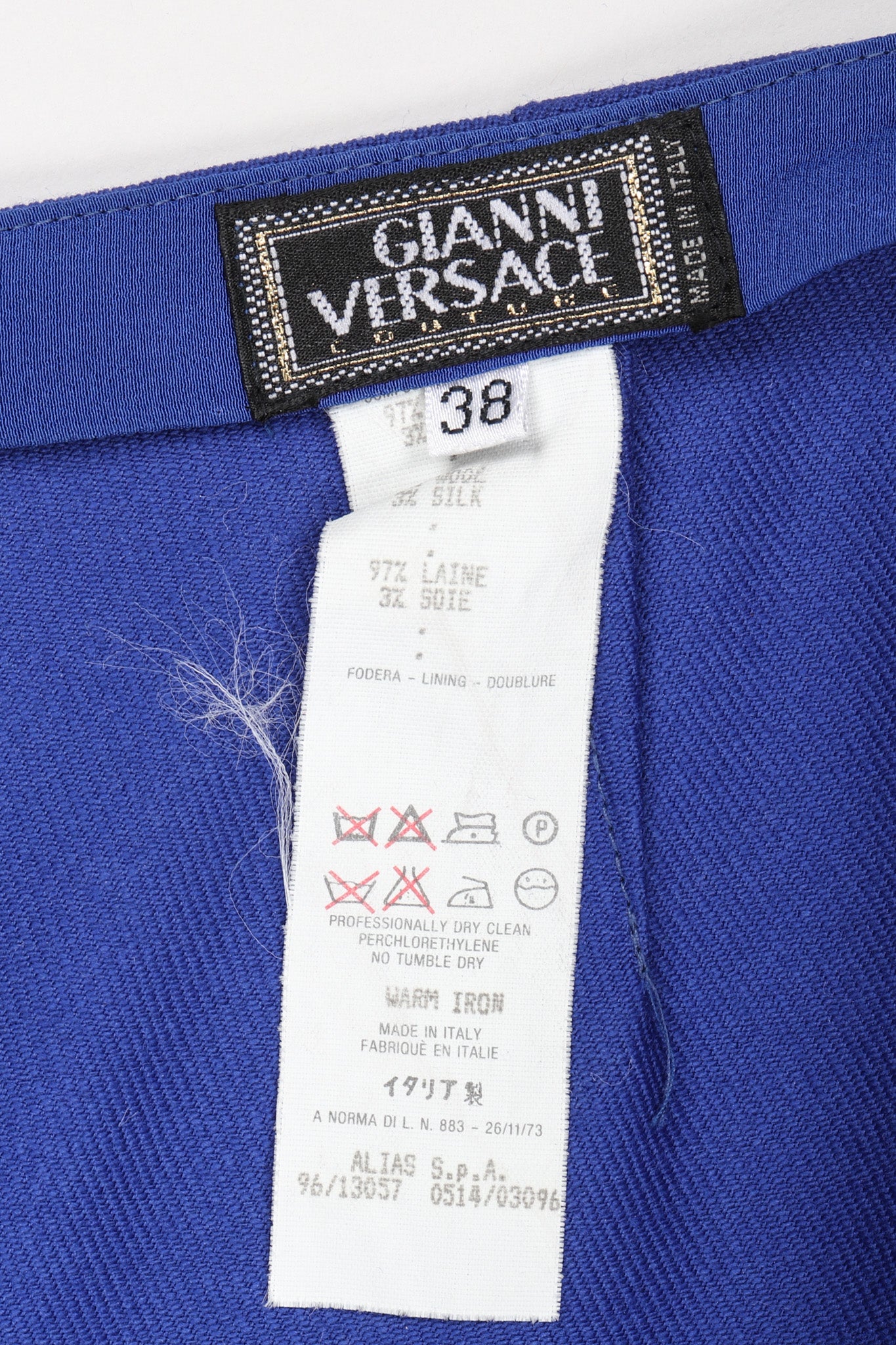 Recess Los Angeles Vintage Gianni Versace Majorelle Blue Jacket & Pant Suit