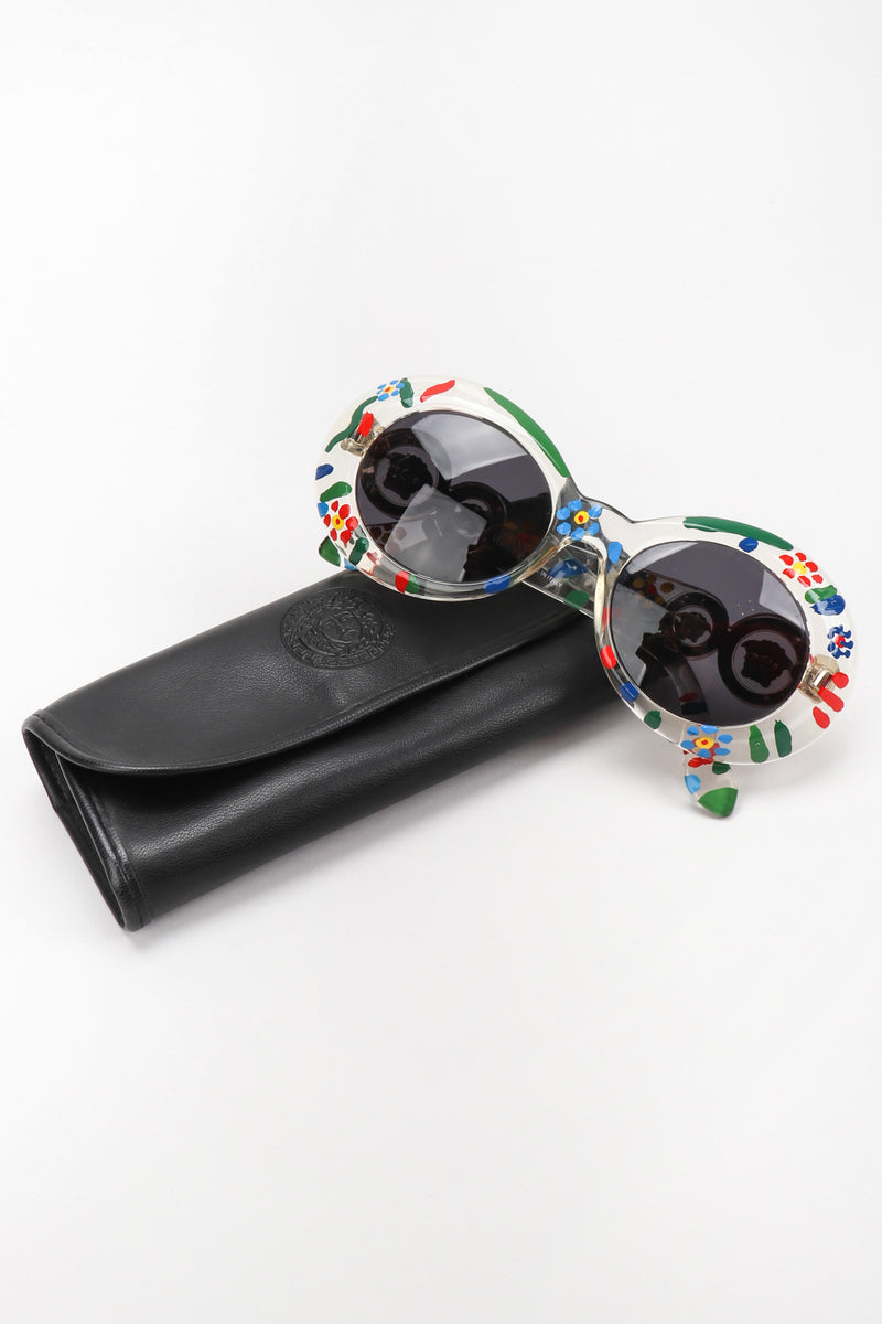 Recess Los Angeles Vintage Gianni Versace Handpainted Daisy MOD.418 COL.C1D Sunglasses