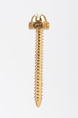 Recess Los Angeles Vintage Versace Golden Greek Key Screw Pin Brooch