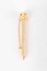 Recess Los Angeles Vintage Versace Golden Greek Key Screw Pin Brooch