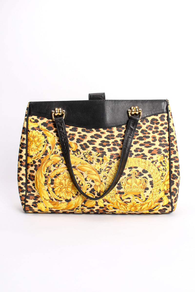 Vintage Gianni Versace Baroque Leopard Print Tote at Recess Los Angeles