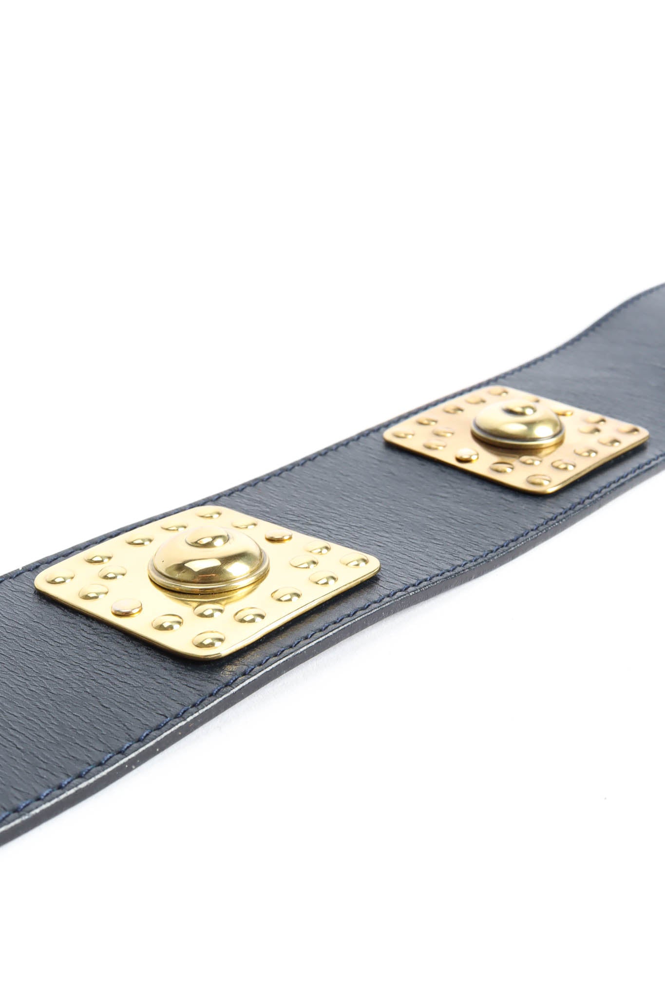 Vintage Gianni Versace Stud Plate Leather Belt stud plates @ Recess Los Angeles