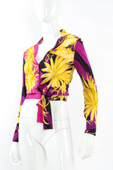 Vintage Gianni Versace Tropical Flower Crop Top mannequin angle @ Recess LA