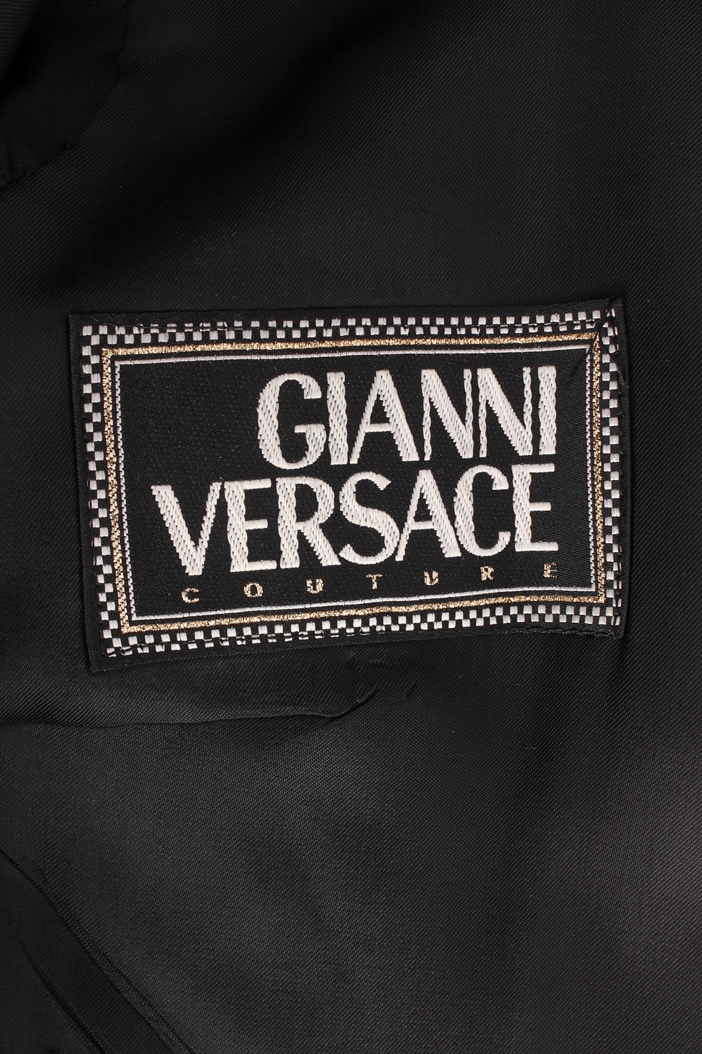 Vintage Gianni Versace 1991 A/W Rainbow Tartan Plaid Jacket tag @ Recess LA