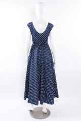 Vintage Victor Costa Polka Dotted Dress Set dress mannequin back @ Recess LA