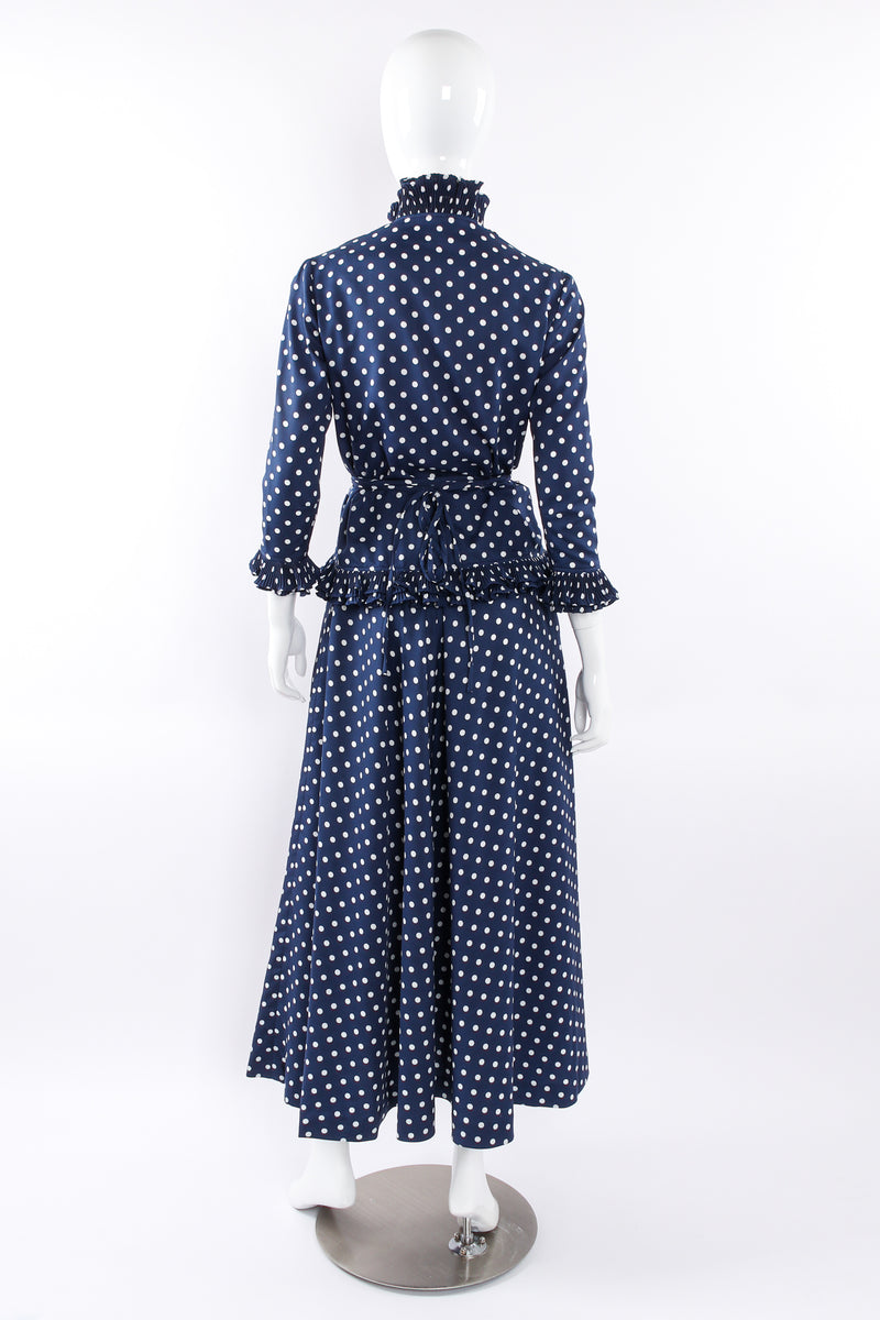 Vintage Victor Costa Polka Dotted Dress Set mannequin back @ Recess LA