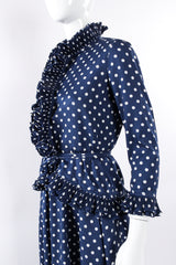 Vintage Victor Costa Polka Dotted Dress Set jacket side @ Recess LA