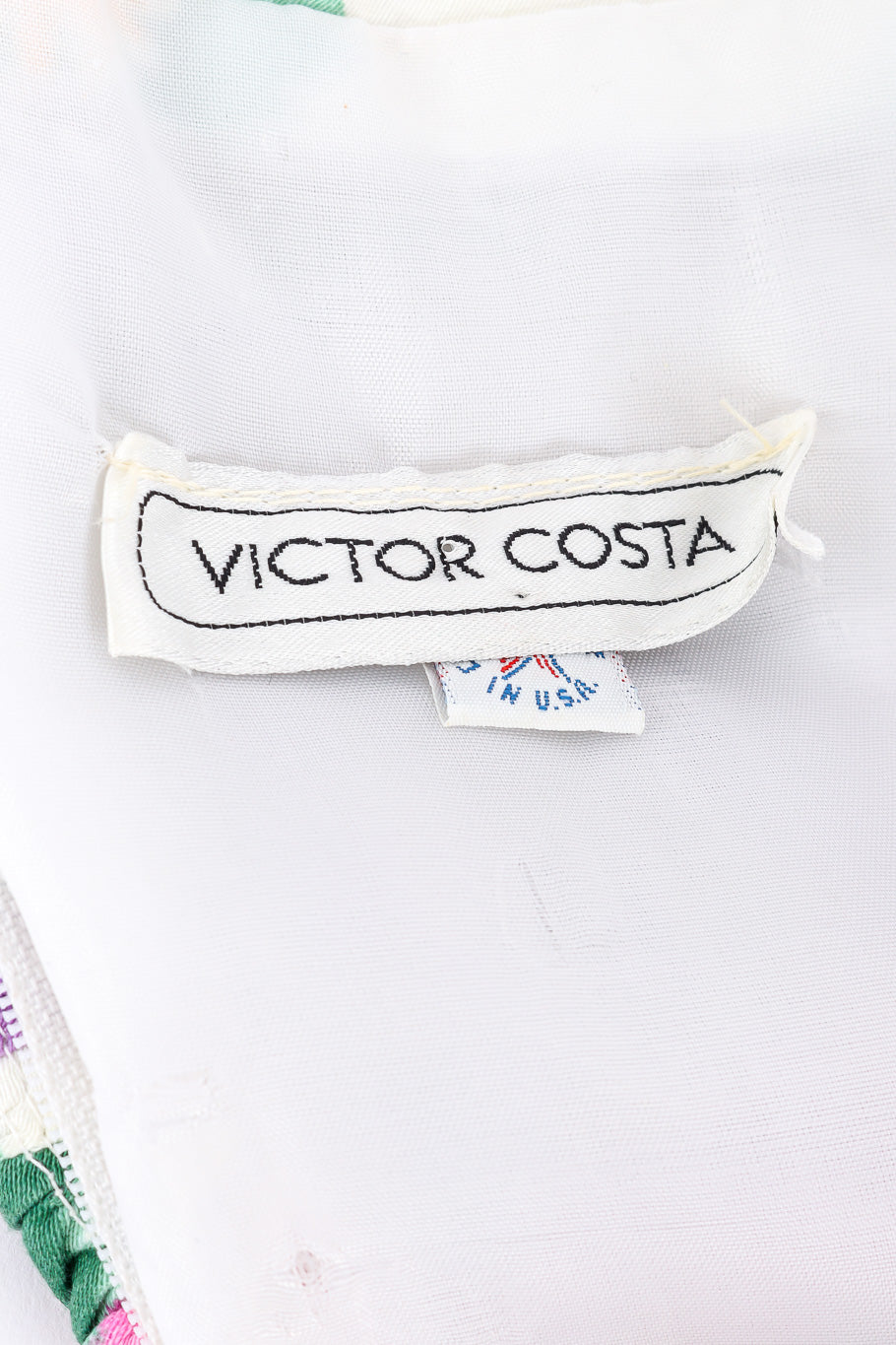 Bubble dress by Victor Costa flat lay label @recessla