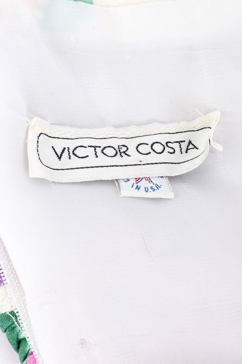 Bubble dress by Victor Costa flat lay label @recessla