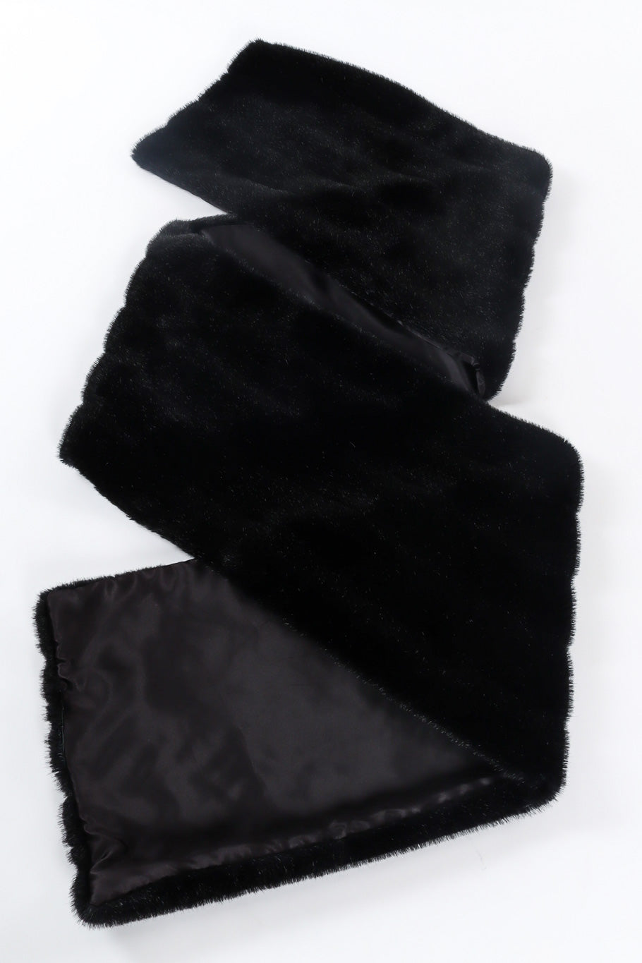 Vintage Faux Fur Stole by Victor Costa flat lay @recessla