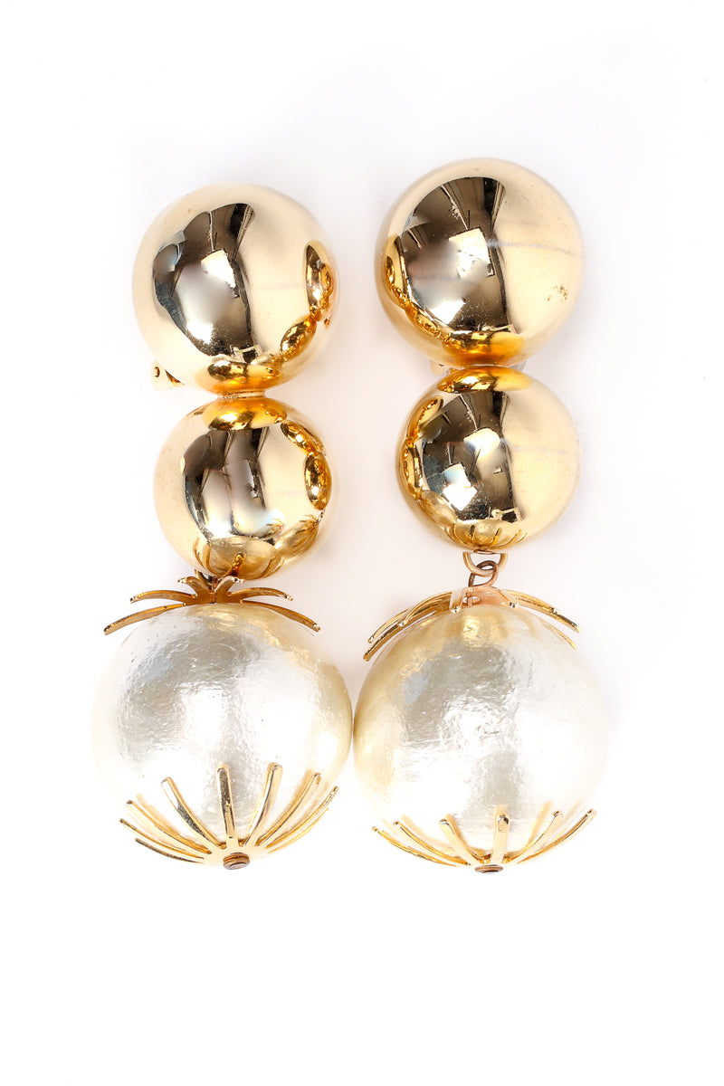 Vintage Viking Pearl Bauble Ball Earrings at Recess Los Angeles