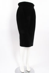 Vintage Vivienne Westwood Velvet Cinched Yoke Skirt on Mannequin angle at Recess Los Angeles