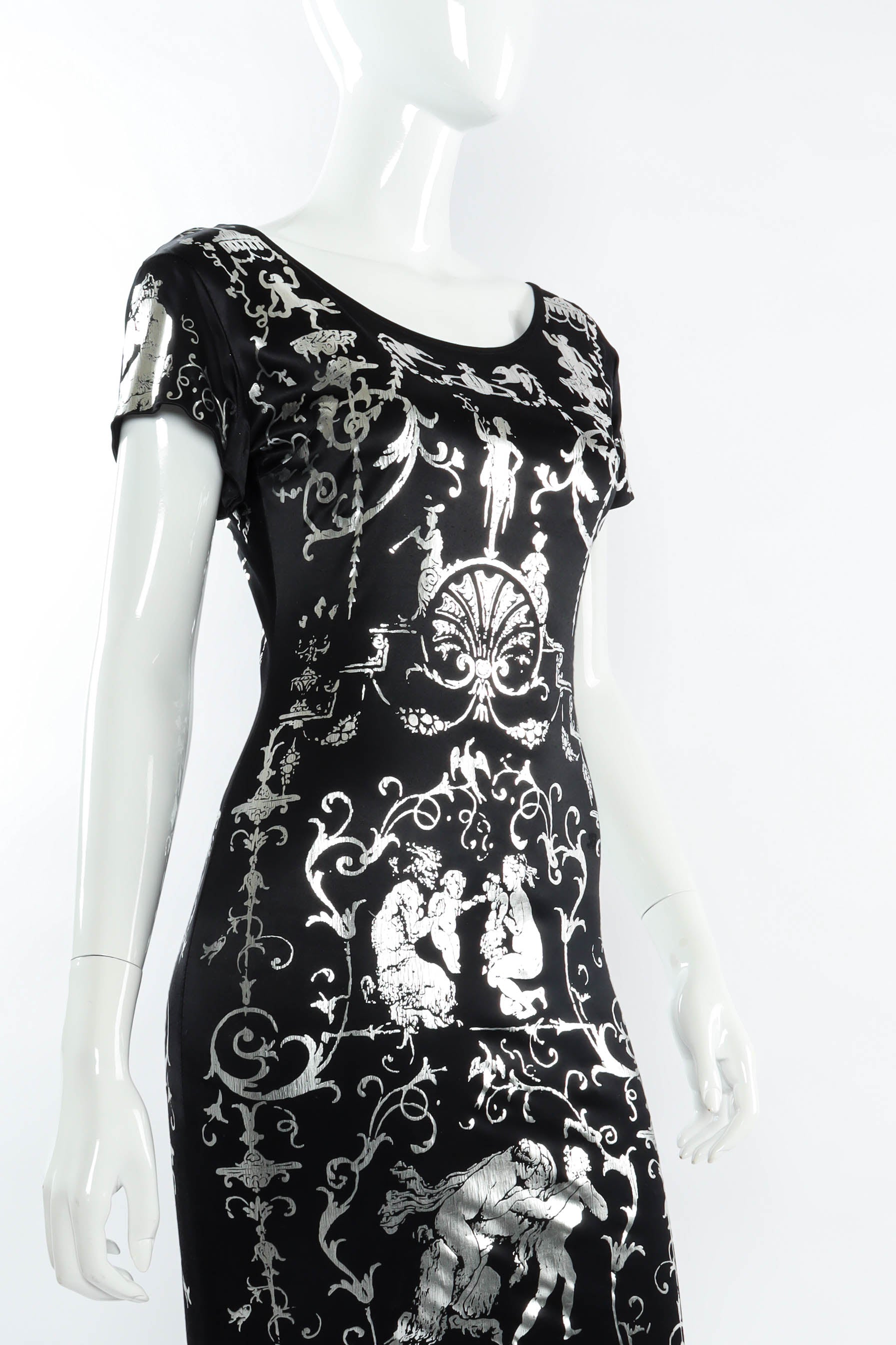 Vivienne Westwood 1990 A/W Portrait Collection Rococo Dress mannequin angle close up @ Recess LA