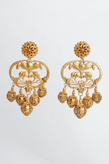 Vintage Lawrence Vrba Filigree Bloom Multi Orb Earrings front hang @ Recess LA