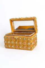 Vintage Walborg Velvet Filigree Pastel Box Bag mirror with glue marks @ Recess Los Angeles