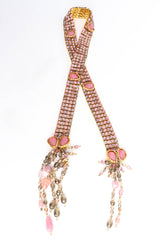 Vintage William de Lillo Rhinestone Crystal Rock Belt Lariat loop front @ Recess Los Angeles