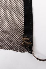 Vintage Whiting & Davis Ferrara Chevron Pointed Metal Mesh Halter label at Recess Los Angeles