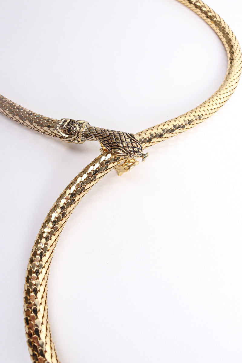 Vintage Whiting & Davis Signature Gold Metal Mesh Snake Belt at Recess Los Angeles