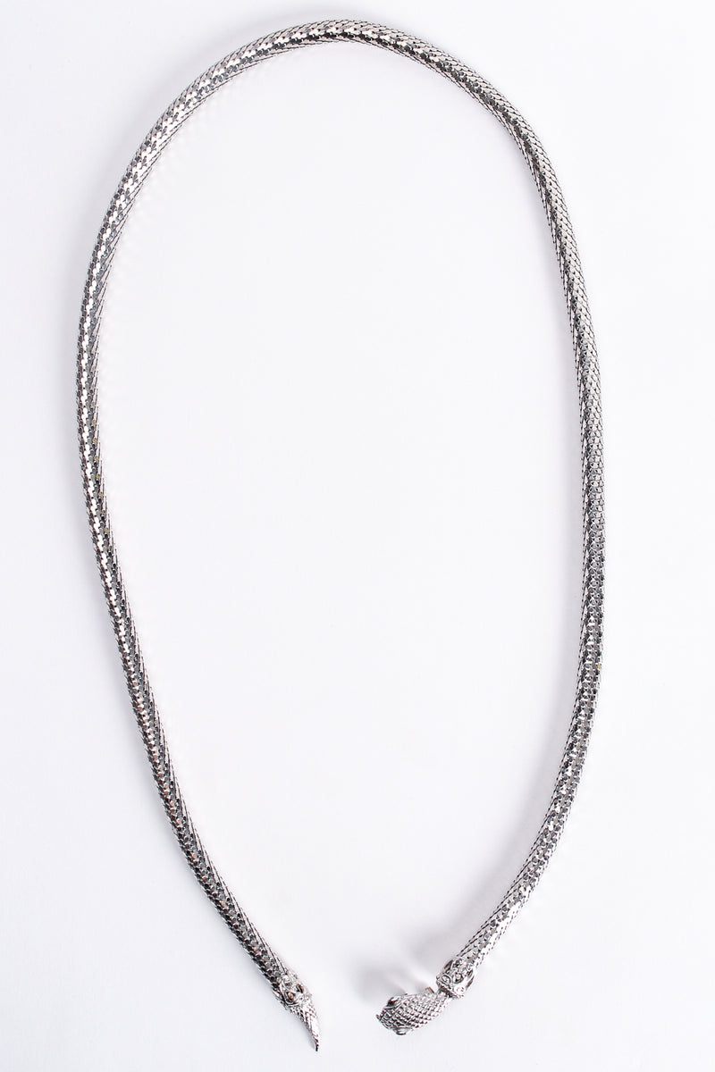 Vintage Whiting & Davis Silver Metal Mesh Snake Belt Necklace at Recess Los Angeles