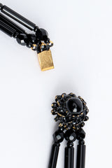 Vintage William De Lillo Onyx Seahorse Necklace clasp crop at Recess Los Angeles