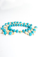 Vintage William deLillo Faux Turquoise Bead Collar Necklace at Recess Los Angeles