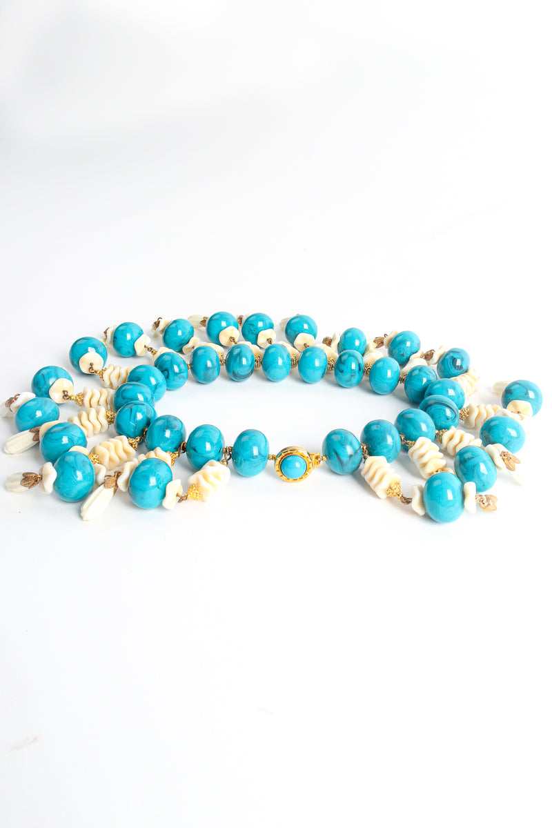 Vintage William deLillo Faux Turquoise Bead Collar Necklace at Recess Los Angeles