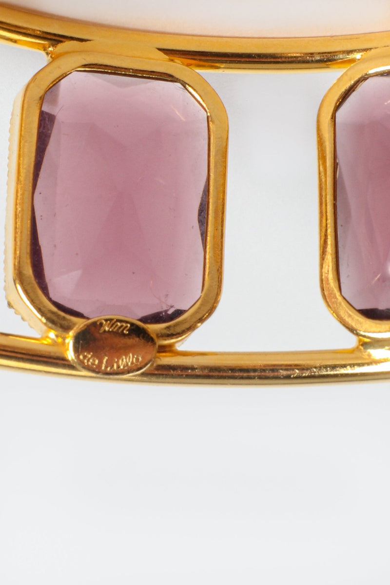 Vintage William deLillo Smoky Amethyst 8-Stone Armband signature cartouche at Recess Los Angeles