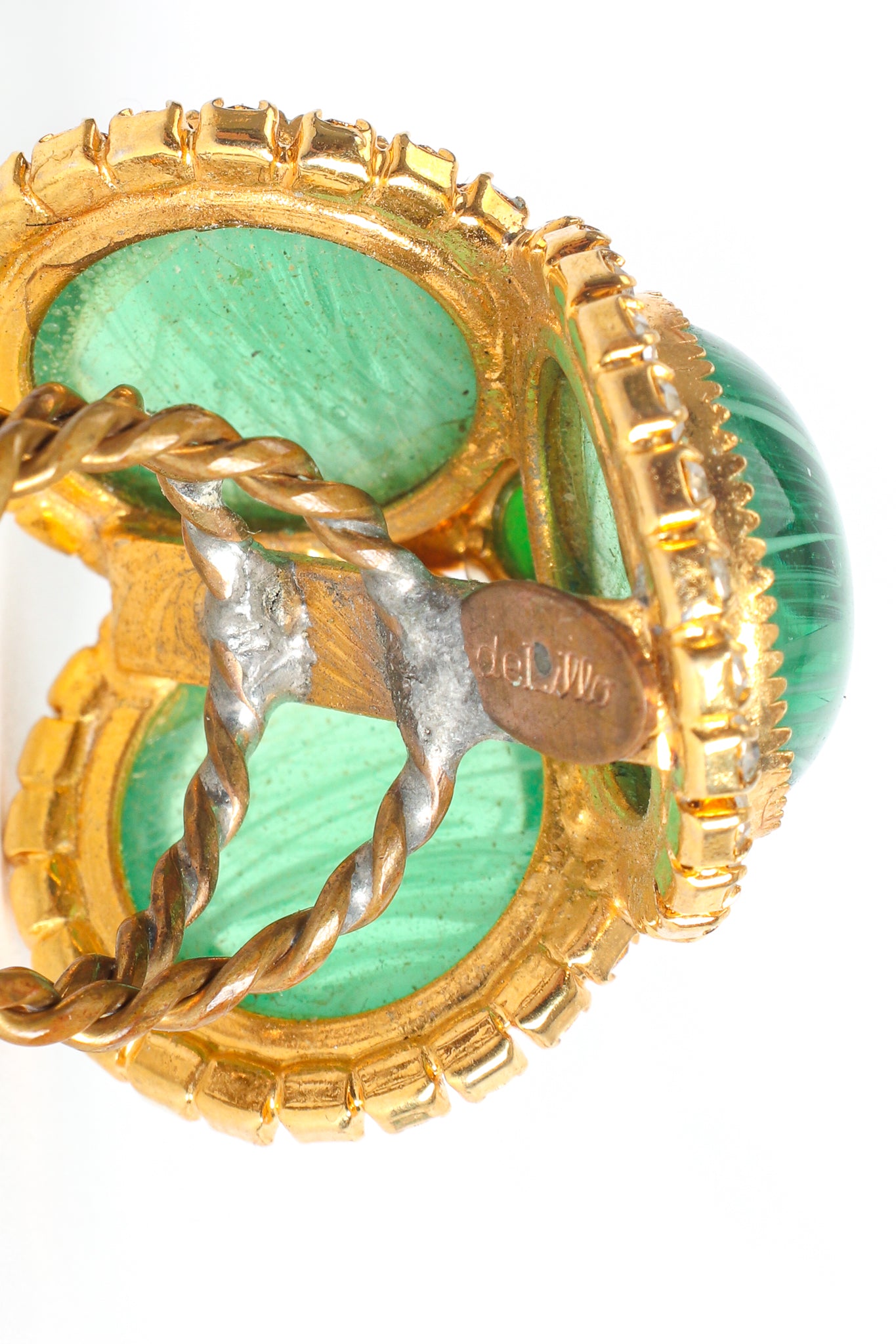 Vintage William deLillo Clover Cluster Cabochon Cocktail Ring cartouche at Recess Los Angeles