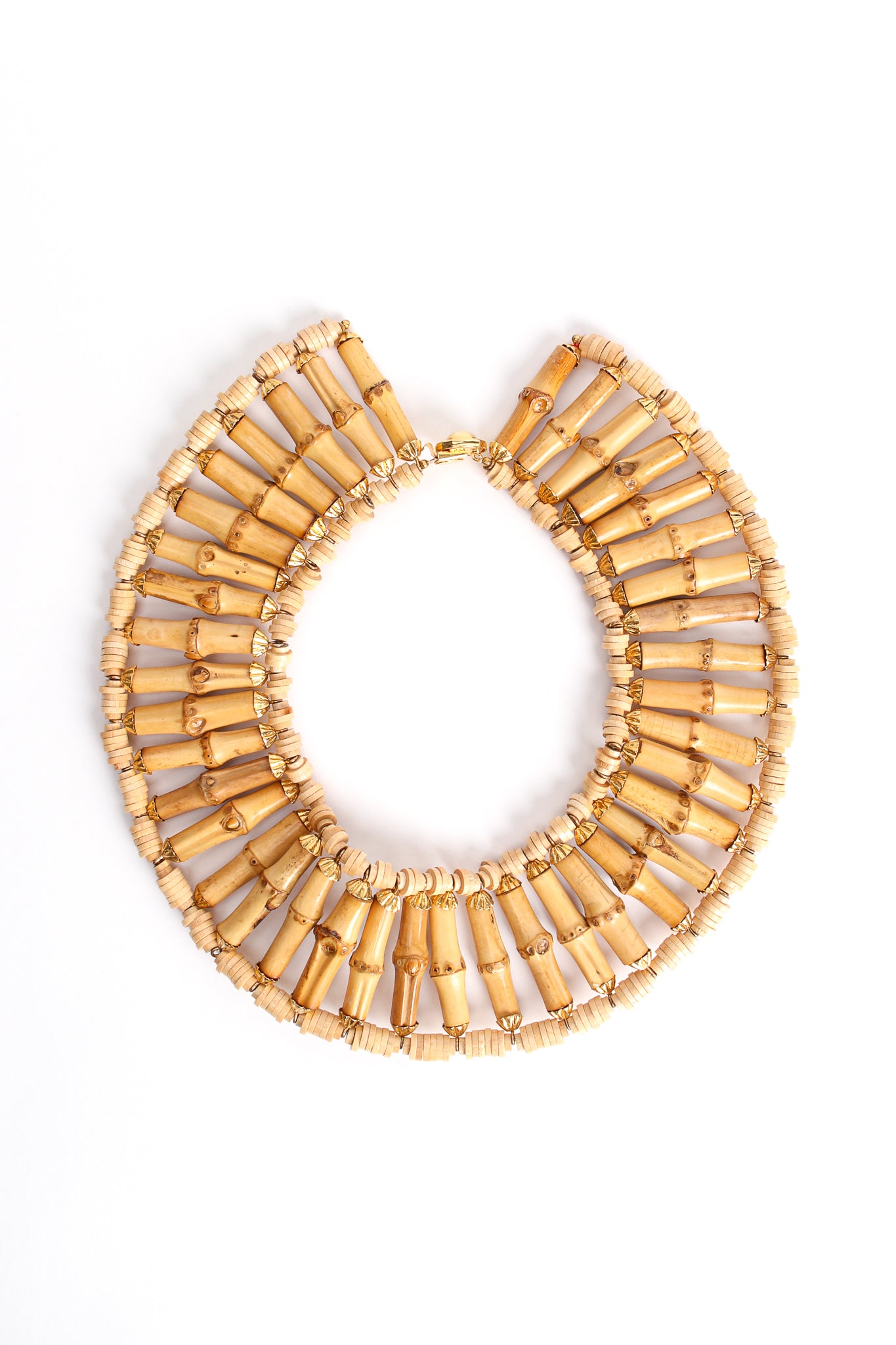 Vintage William deLillo Bamboo Bead Collar at Recess Los Angeles