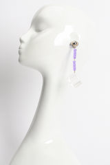 Vintage William deLillo Ice Cube Drop Earrings on mannequin at Recess Los Angeles